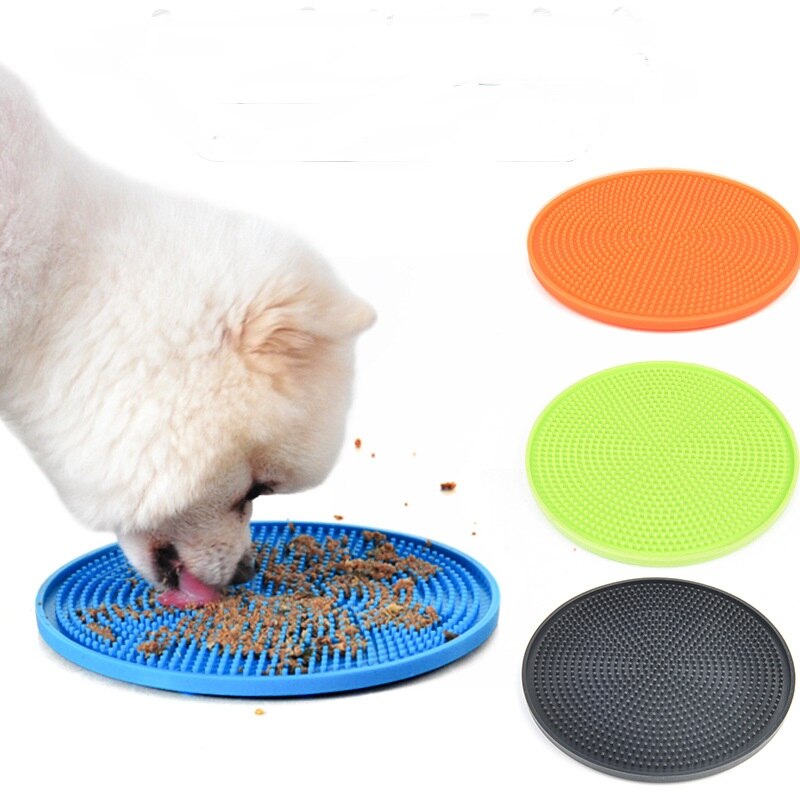Mat for Dogs Cats Slow Food Bowl Pet Dog Feeding Food Bowl Silicone Dog Feeding Lick Pad Dog Slow Feeders Pet Treat Supplies