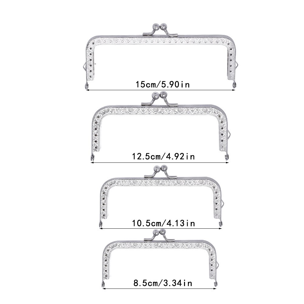 5個deepeel 8.5センチメートル-15センチメートル平方エンボス加工金属キスクラスプハンドバッグ財布フレームハンドルクラッチコイン財布ロック金属アクセサリーBS153