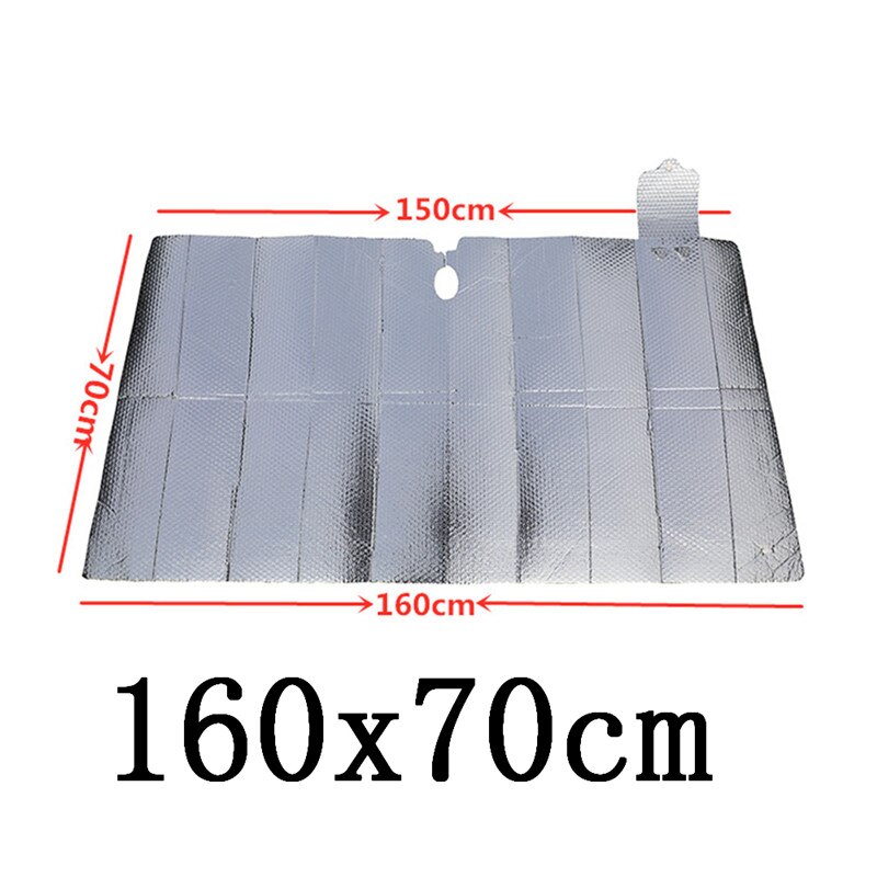 Car Windshield Sunshade Aluminum Foil Insulation Bubble Auto Front Window Heat Shield Cover Foldabler Fits For Various Sizes: 160x70