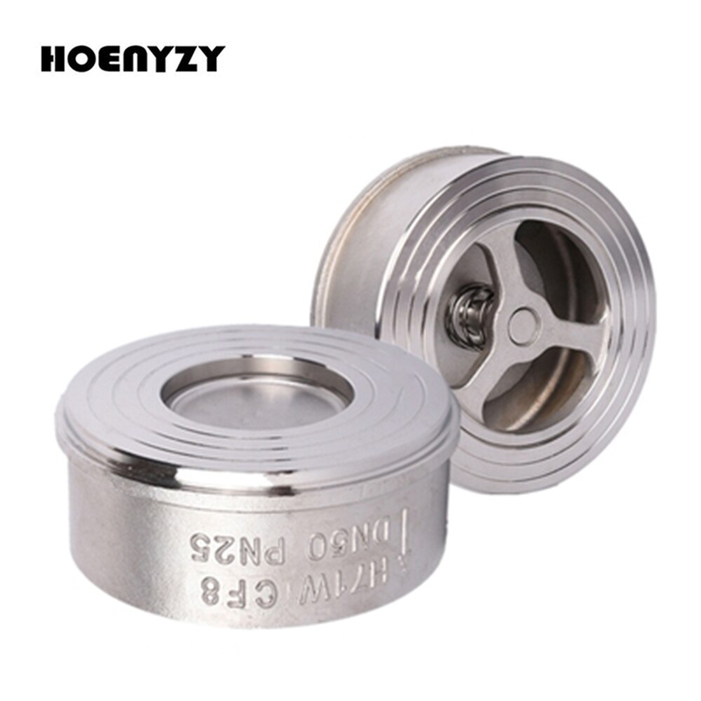 1/2" 3/4" 1" 2" Stainless Steel 304 Unidirectional Wafer Check Valve H71W-16P DN15/DN20/DN25/DN32/DN40/DN50 Lift Type