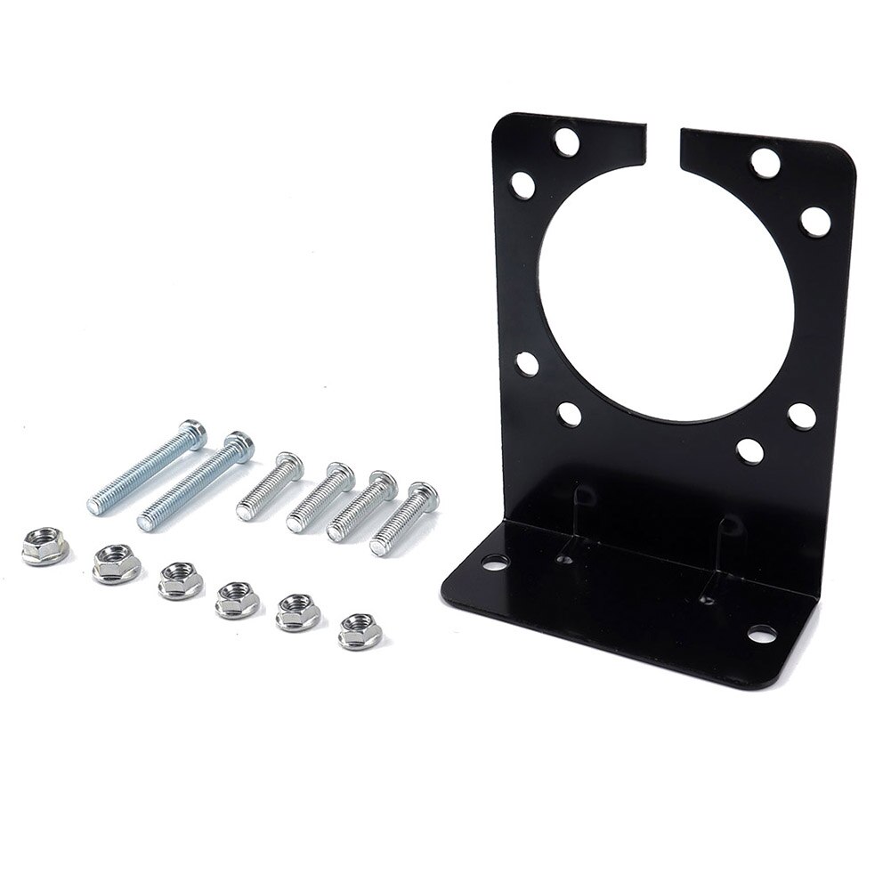 12V 4-Way Flat to 7 Way Round RV Blade Wiring Adapter Trailer Hitch Plug with Bracket Trailer Adapter Tool