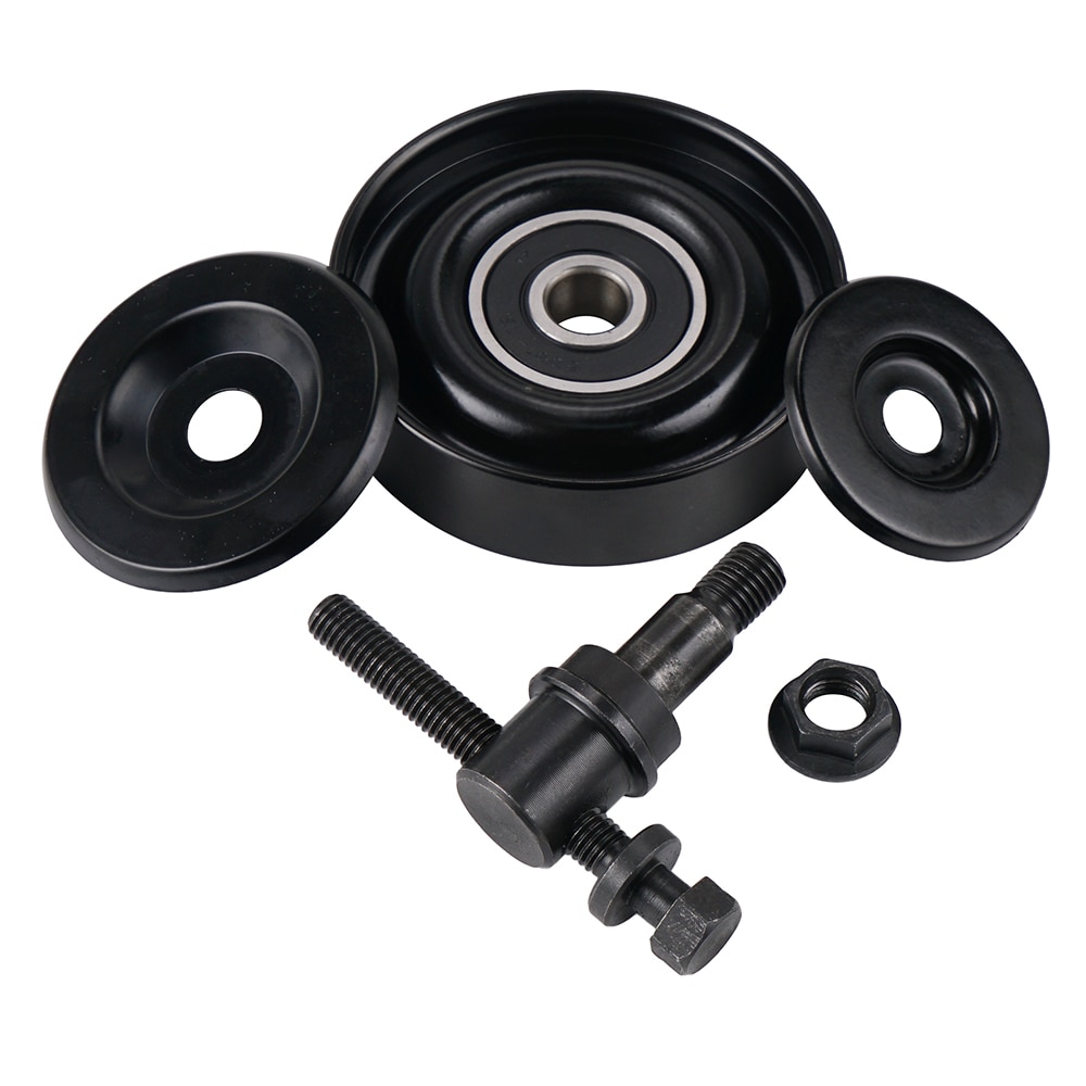 Car Steel Belt Tensioner Pulley Black For Hyundai Accent Tiburon Elantra Kia Rio For Kia Soul 2.0L