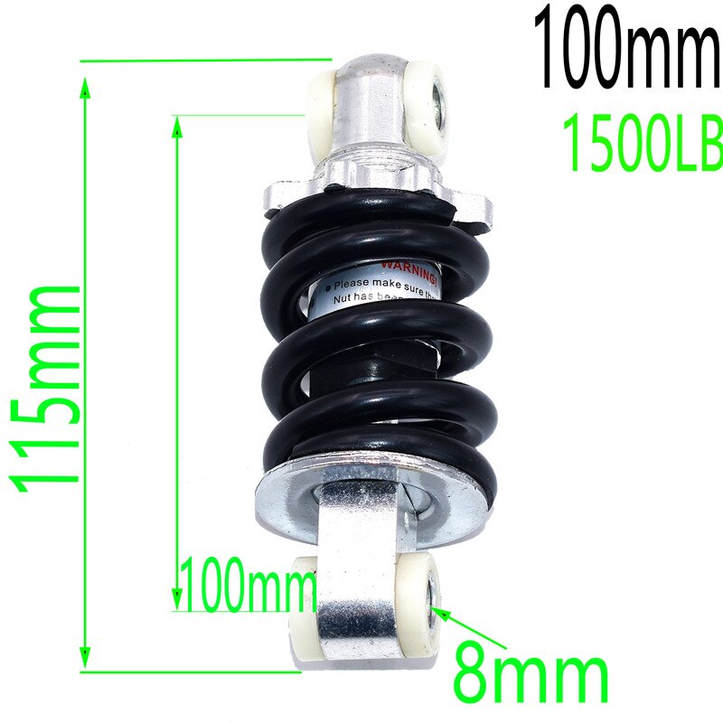 100MM 125MM 150MM 180MM 190MM 200MM rear suspension shock for 47cc 49CC super Minimoto ATV electric scooter mini Pocket Bike: green