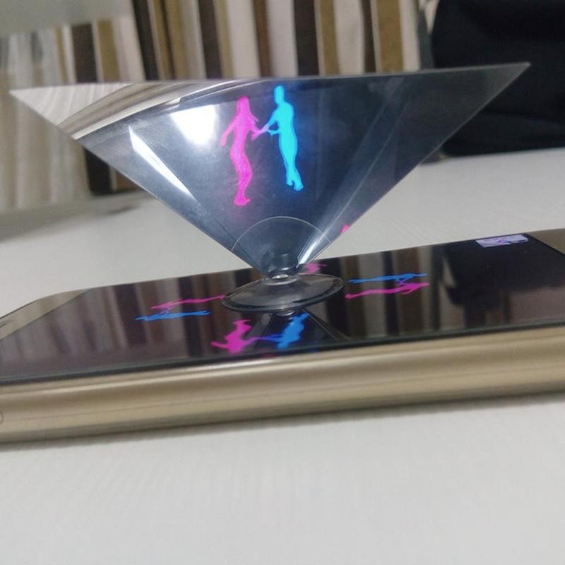 3D Hologram Pyramid Display Projector Video Stand A1U6