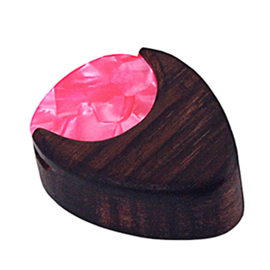 Gitaarplectrum hartvormig doosje, plectrum, houten opbergkoffer, draagbare organizer, gitaaraccessoires