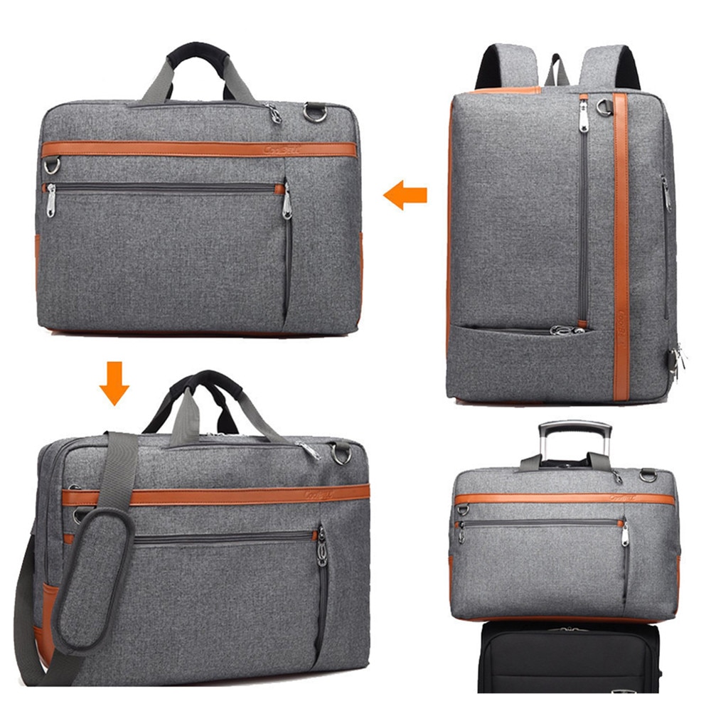 Mochila portátil Convertible COOLBELL de 17,3 pulgadas, mochila multifuncional de gran capacidad para estudiantes, mochila de viaje de negocios