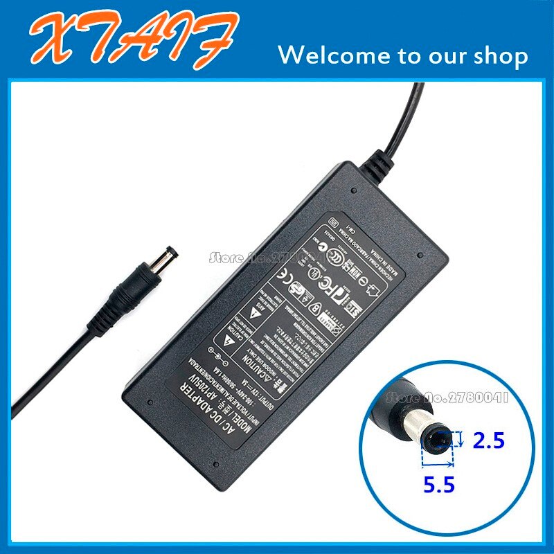 12 V 5A AC LCD Voeding Adapter Cord Oplader voor LCD Monitor 5.5*2.5mm (Compatibel 5.5mm x 2.1mm)