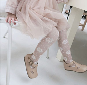 Baby Meisjes Sneeuwvlok Borduren Panty Katoen Meisjes Knie Hoge Sokken Panty Baby Meisje Kerst Panty Kinderen Panty: pink / 69cm