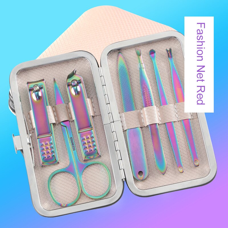 110W PRO lampes LED UV sèche-ongles pour Gel vernis lampe Salon sèche-ongles durcissement manucure Machine ongles beauté ongle outil: 7Pcs Nail Tool