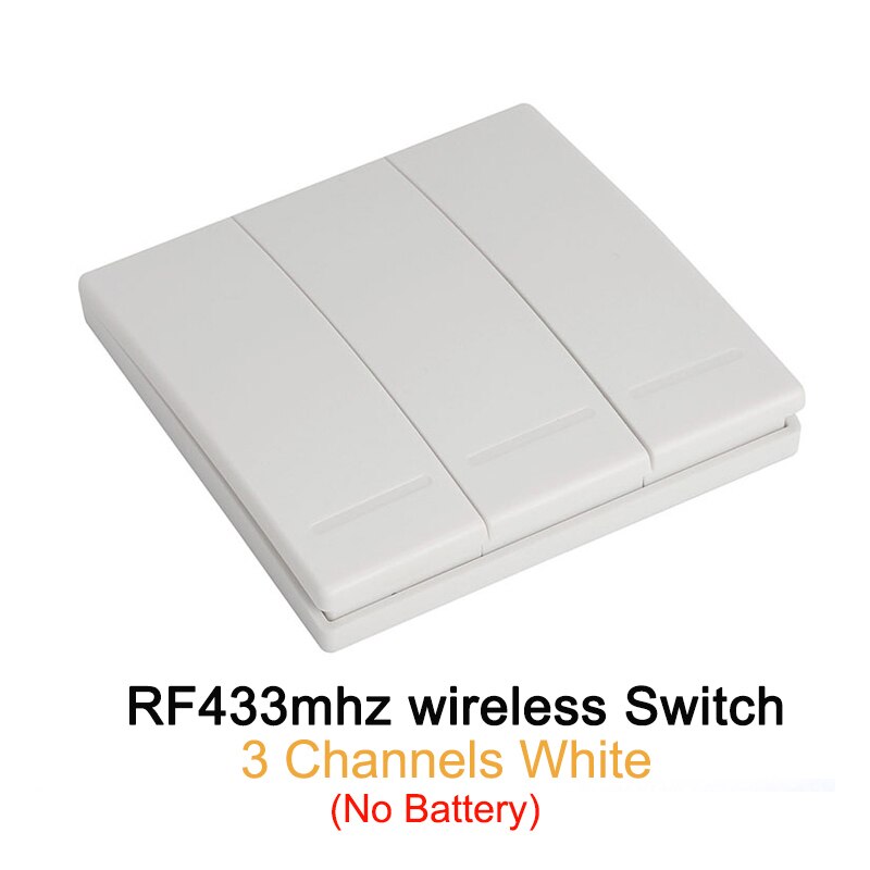 eWelink UK 1/2/3 Gang RF433mhz Wifi Smart Single Fire Wire Wall Light Switch Remote Control No Neutral Line Switch App Control: Wireless-3gang
