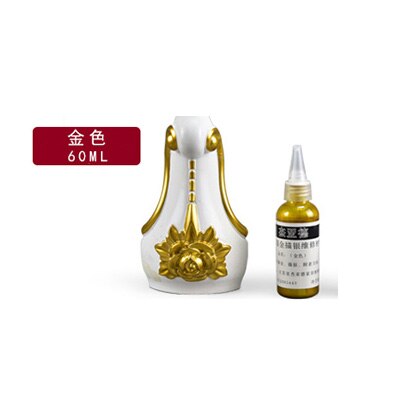 Guldfärg metallic möbler reparation färg lack lack bilmöbler guld staty vägg järn trädörrar hantverk beläggning: 24