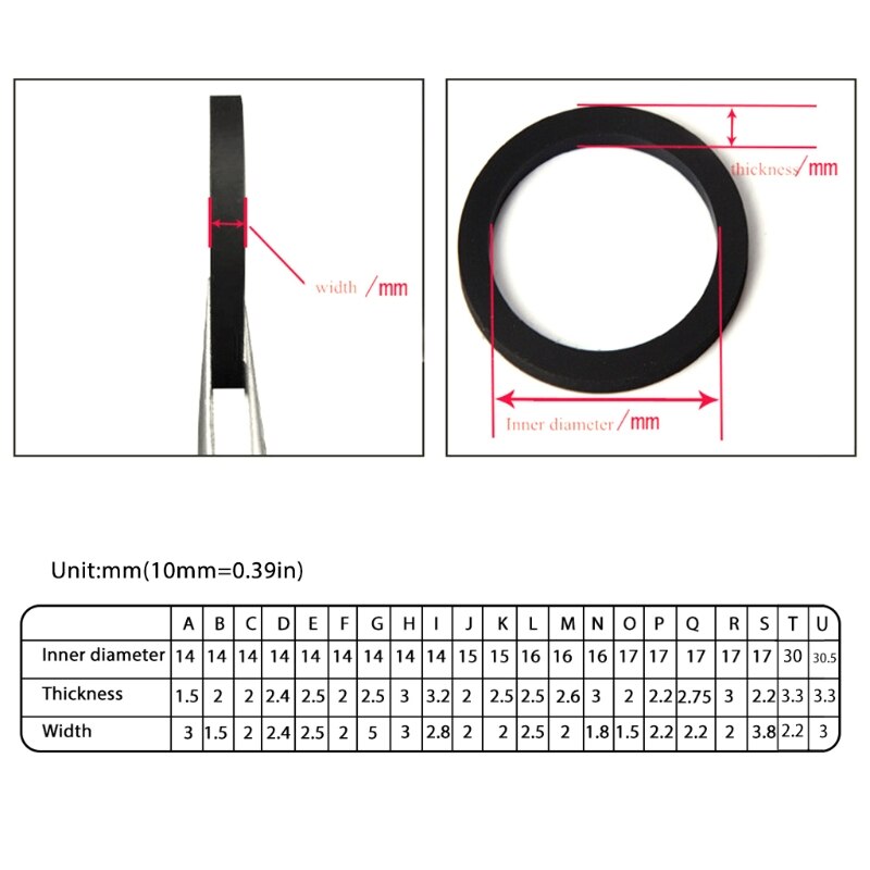 1.5-3mm Thickness Width Transmission Rubber Drive Belt For Walkman Repeater Cassette Deck Counter Audio Tape Recorder H052