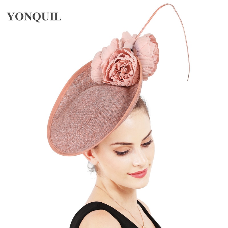Grands chapeaux élégants fascinants pour femmes, chapeaux décoratifs pour fête de mariage, photographie, accessoires pour cheveux