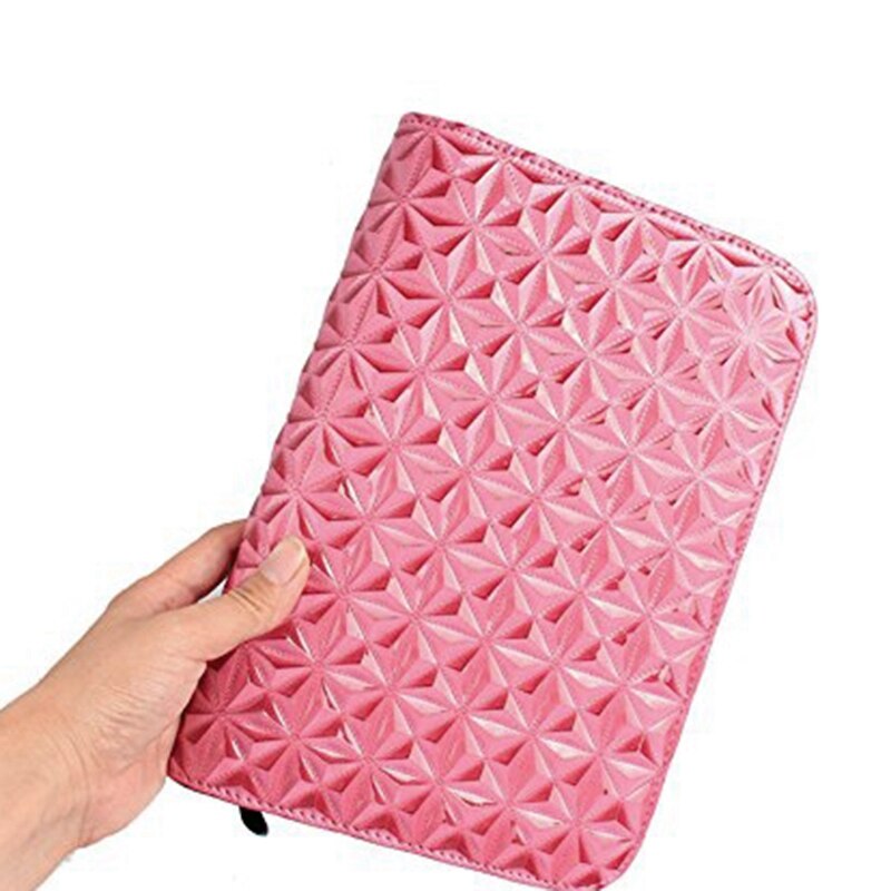 kf-Pink Hair Shear Scissors Bag Holder - Barber Pouch Cases For Hairdressers - Salon Tools Diamond Quilted Pattern Bag