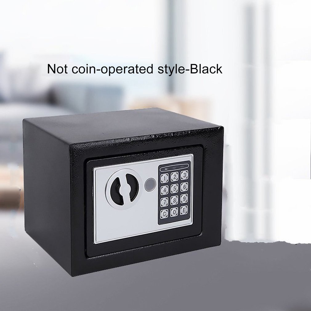 Household 17E Small Safe Mini Wall Safe Deposit Box Bedside Table Password With Lock Insurance Box