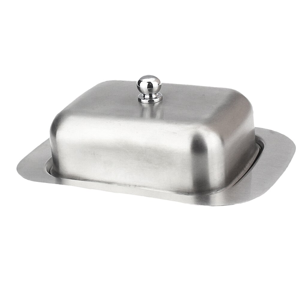 Stainless Steel Butter Cake Dish Bread Serving Tray Steak Chips Food Storage