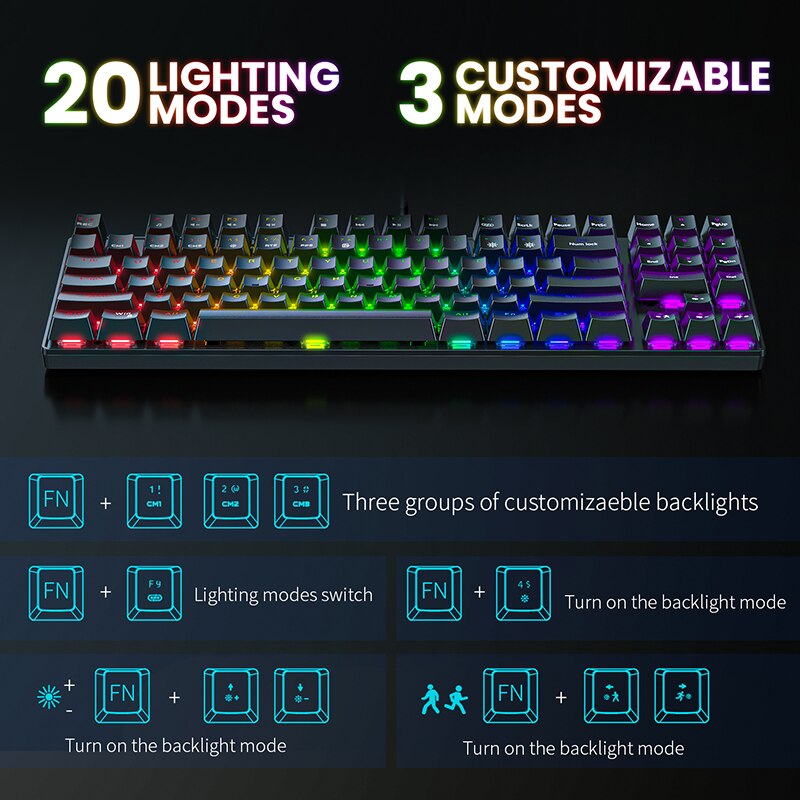 ONIKUMA Gaming Keyboard Mouse Combo Home Office Mechanical Wired Gamer Keyboard And Mouse Set Game Combo