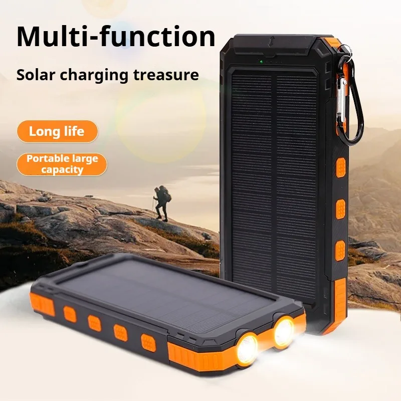 20000mAh Large Capacity Solar Power Bank Portable Charger Compatible with IOS Android USB-A and USB-C Fast Charging Powerbank