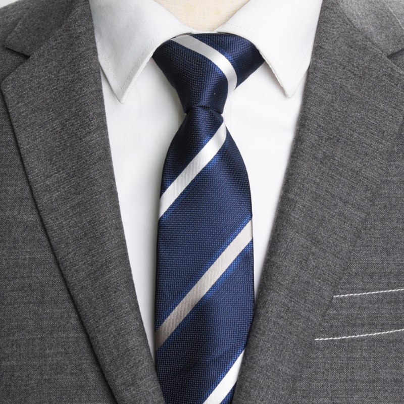 Herre slips slankt slips stribe 6cm slips til mænd business bryllup jacquard butterfly mandlig kjole skjorte gravata: Yj -10-g17