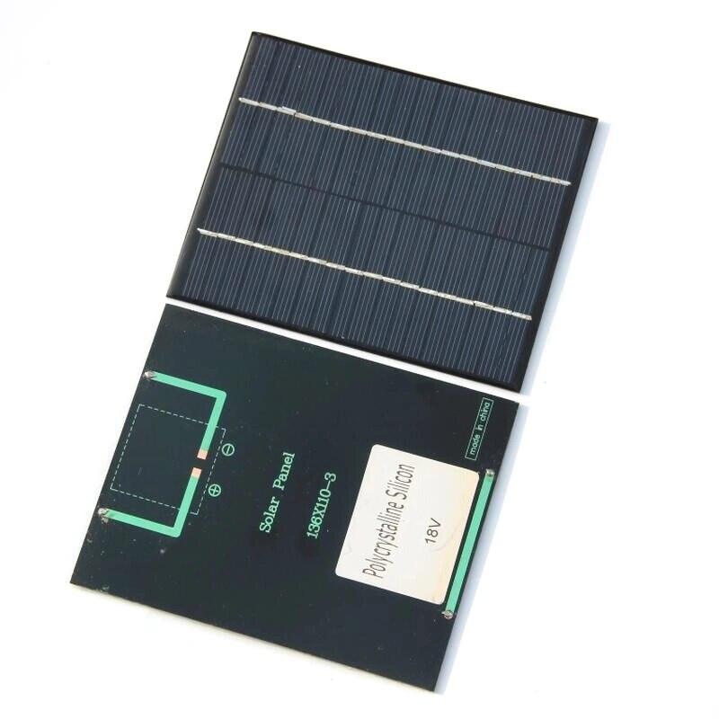 2W 6V Epoxy Solar Cell Polycrystalline Solar Panel Module with Cable DIY System Solar Charger For 3.7v Battery