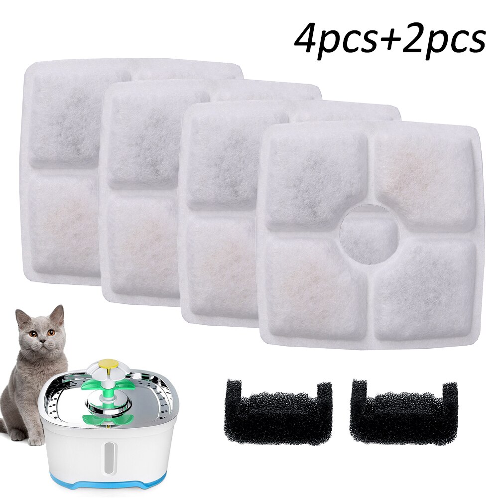 Verbesserte Filtereinheiten 3.0 Für PET-Katzenbrunnen – 10 Stück Ersatzfilter, 4-lagiges Filtersystem