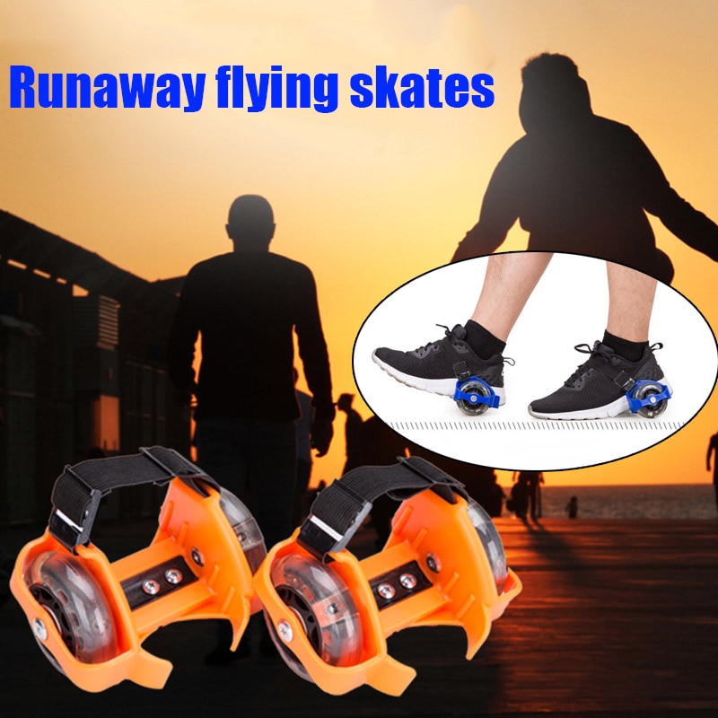 1 Pair Flashing Roller Skating Shoes Whirlwind Pulley Flash Wheel Heel Roller Adjustable Simply Roller Skating Shoes for kids