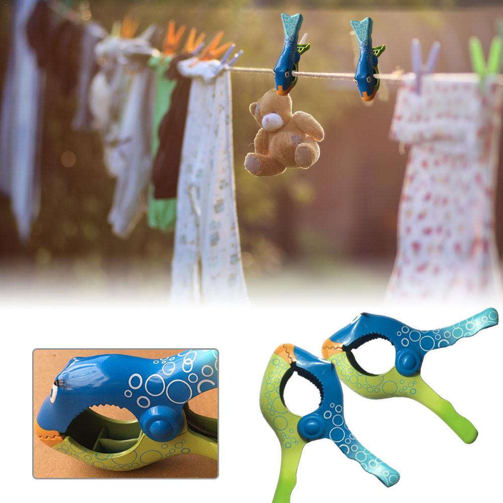 Pince à linge puissante 2 pièces | Gros Clip serviette de plage, Imitation poisson, pince à couette de plage en plastique épais coupe-vent linge pince de rangement