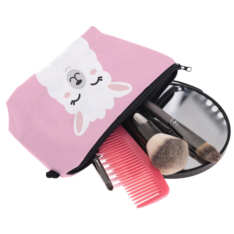 Jom tokoy kosmetik taske makeup print lama kosmetik taske dame mærke makeup taske hzb 933