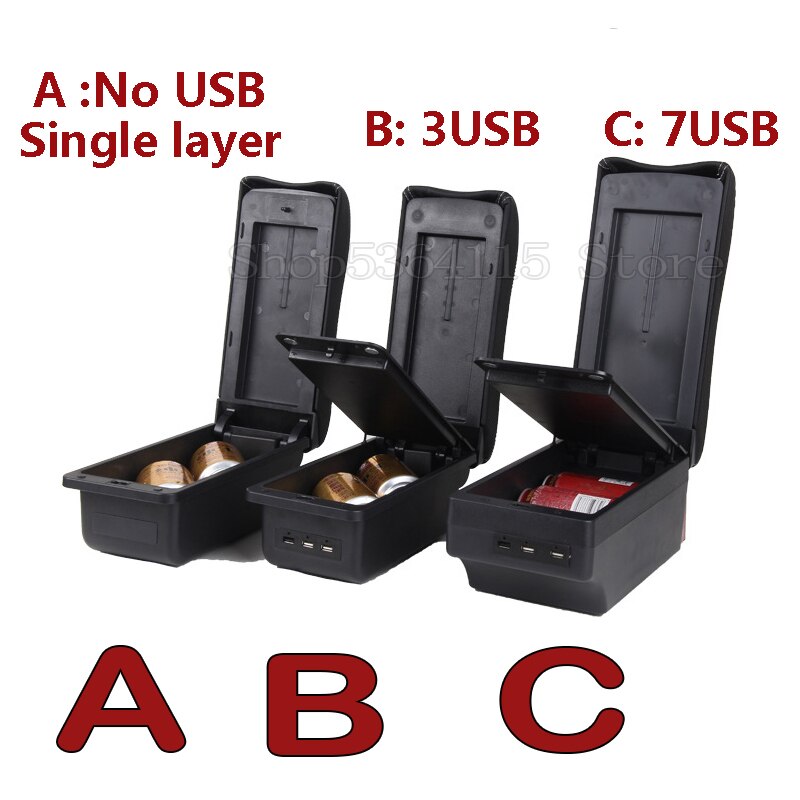 Voor Peugeot 208 Armsteun Doos Verhoog Dubbele Laag Centrale Winkel Inhoud Bekerhouder Asbak Accessoires