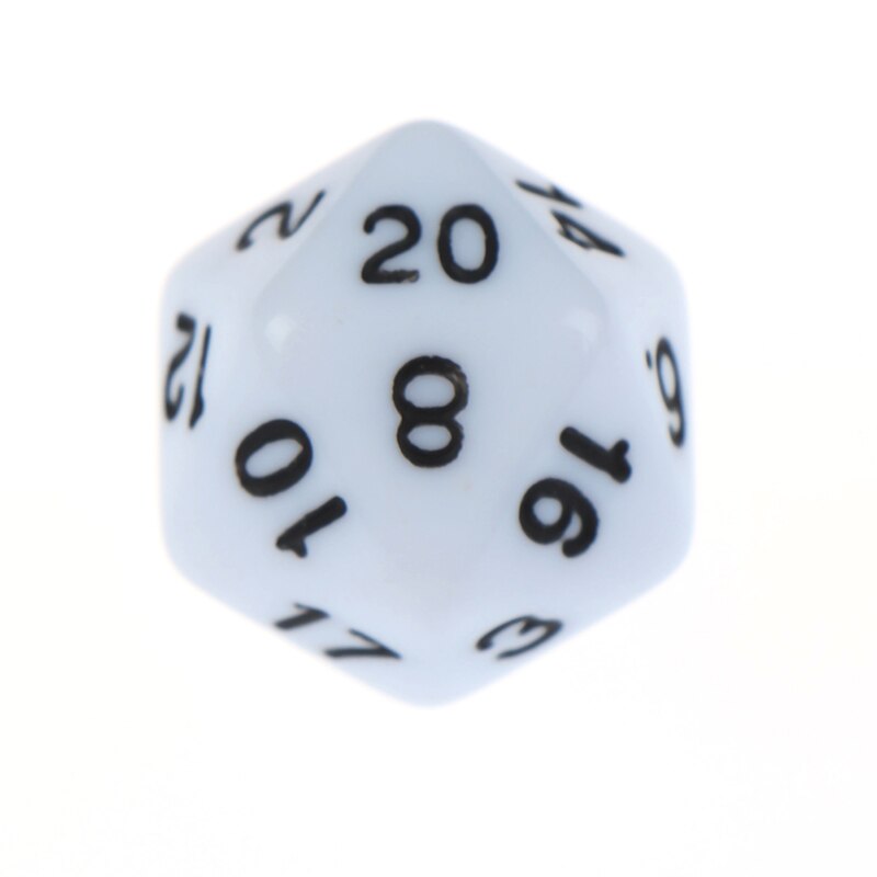 1pc efeito d20 dados para mesa jogo de tabuleiro 20 lados dados cores ricas acessórios do jogo de mesa para o jogo de tabuleiro acrílico dados digitais: WT