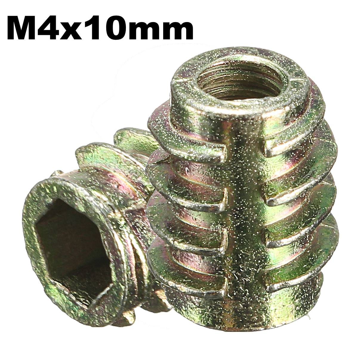 M4 M5 M6 M8 M10 Hex Drive Screw In TYPE E Threaded Insert Nuts Furniture Bushing: M4x10