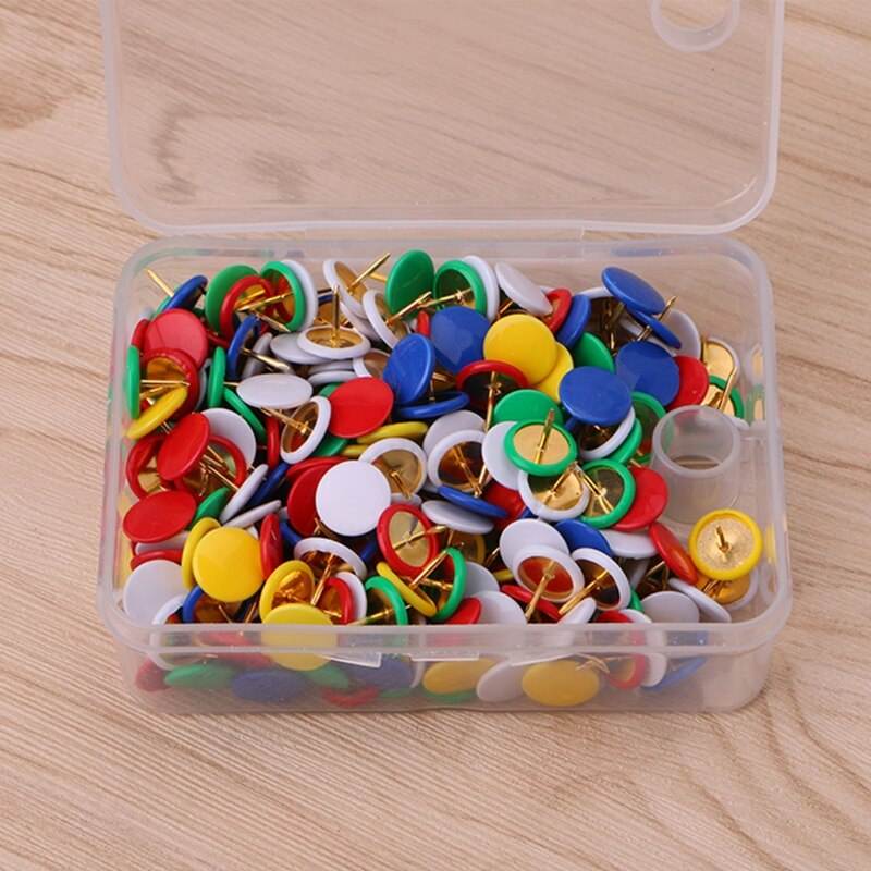 300Pcs Round Push Pins Notice Board Map Thumb Tacks Assorted Office Home