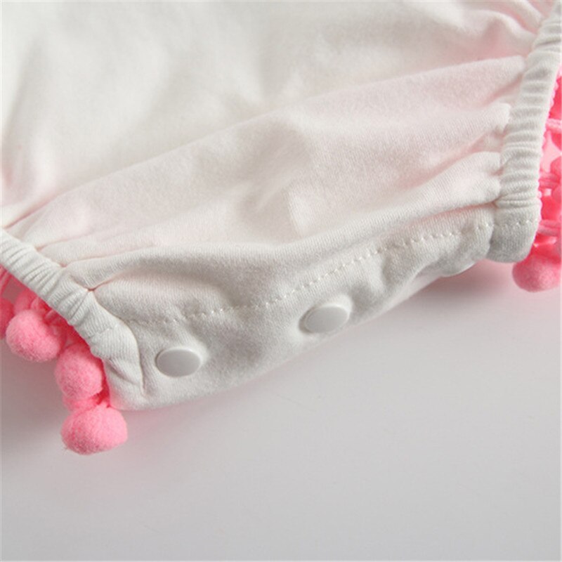 Zomer romper baby boy/meisjes eenhoorn afdrukken jumpsuit leuke kwastje infant kids overalls kinderen pyjama