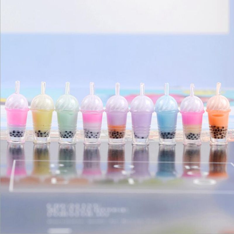 5pcs Miniature Dollhouse 1/6 Scale Candy Color Simulation Milk Tea Cup Drink Pretend Food For blyth bjd 1/6 Doll Kitchen Toys