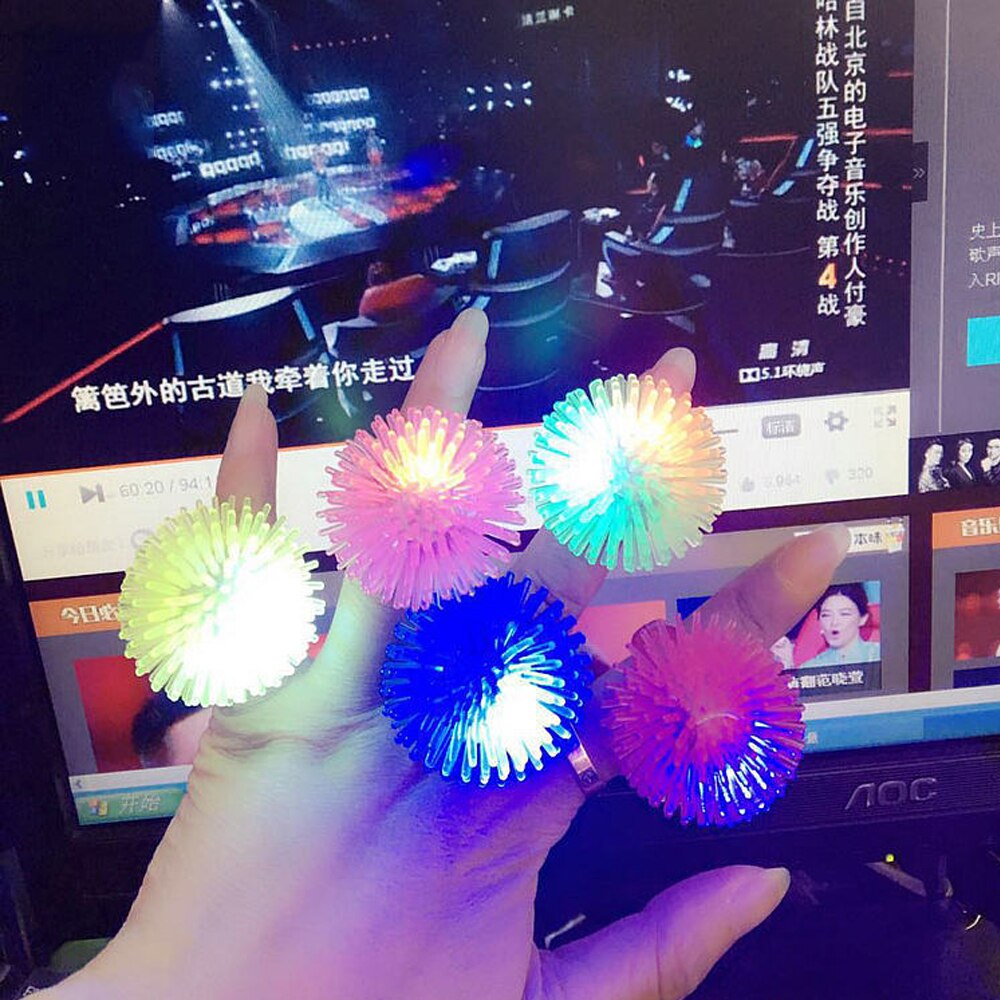 LED Finger Licht Spielzeug Blinkende Bunte Weiche Gelee Led Finger Ring Glow in The dark Spielzeug für Party Festival Weihnachten halloween