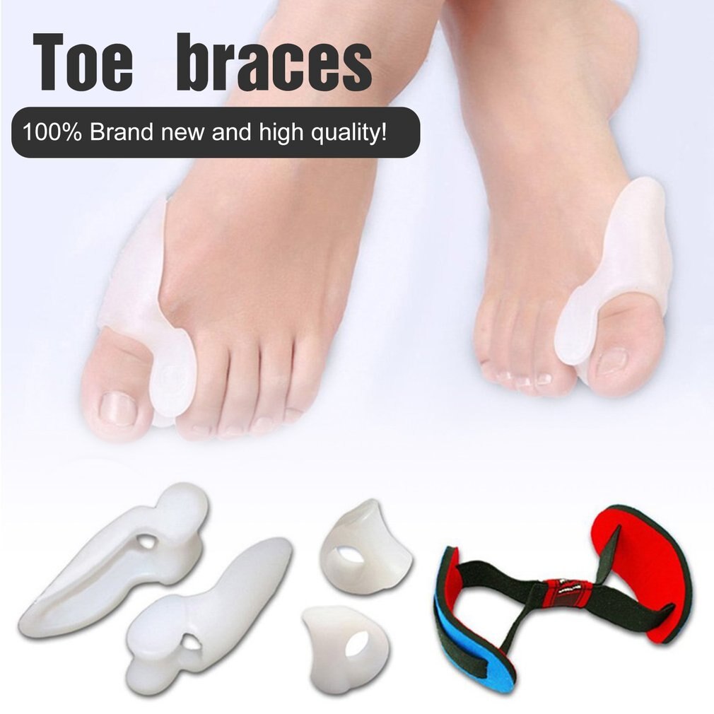 7PCS/SET Bunion Sleeves Hallux Valgus Corrector Alignment Toe Separator Metatarsal Splint Orthotics Pain Relief Foot Care Tool