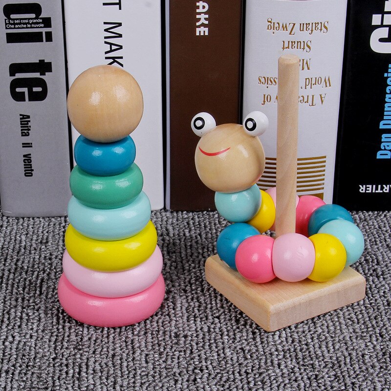 Infants/toddlers Puzzle Wooden Early Education Baby Toys Colorful Children Intellectual Development Rattle Toys Block