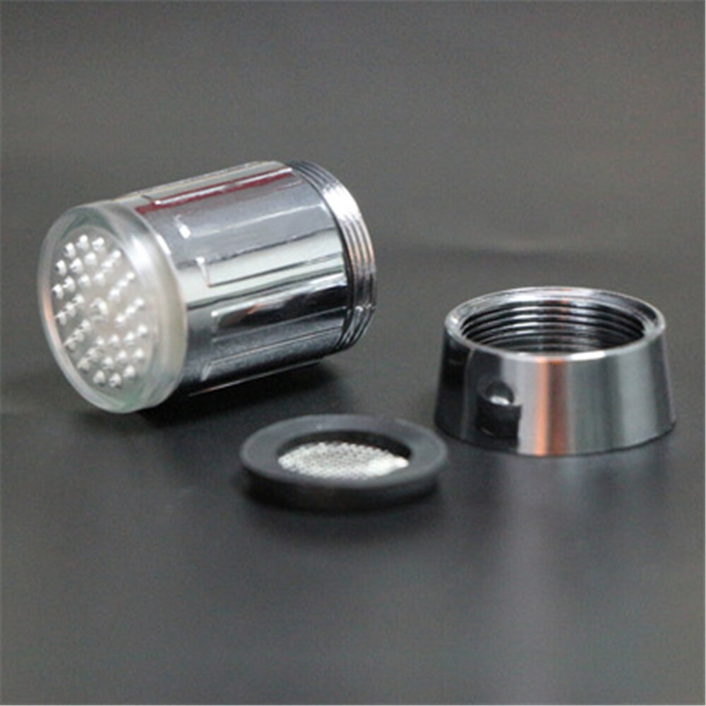 2Pcs Led Kraan Badkamer Lichtgevende Kraan Lamp 3 Kleuren Lichten Volgens Watertemperatuur Keuken Kranen Douchekop