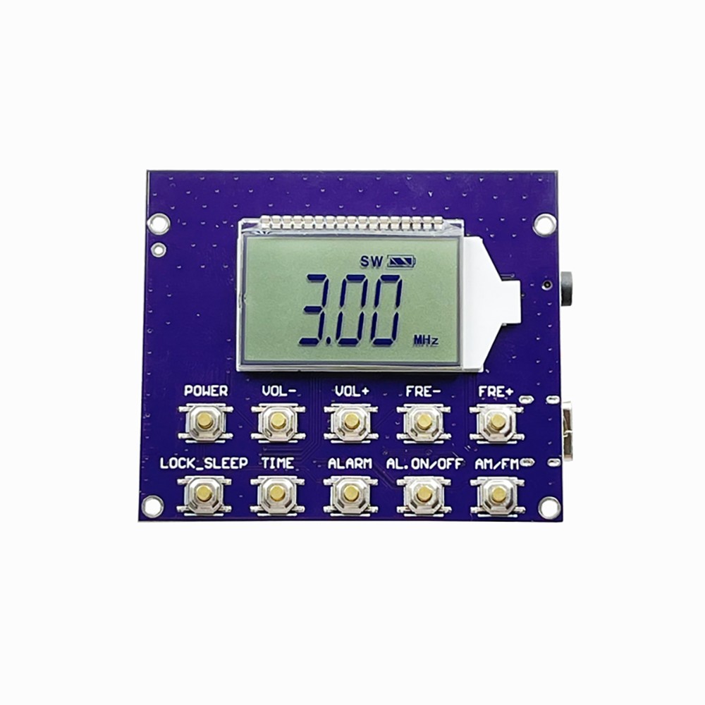 Full-band MW FM SW AM short-wave medium-wave FM Radio Receiver Module Digital Clock station frequency LCD Display radio