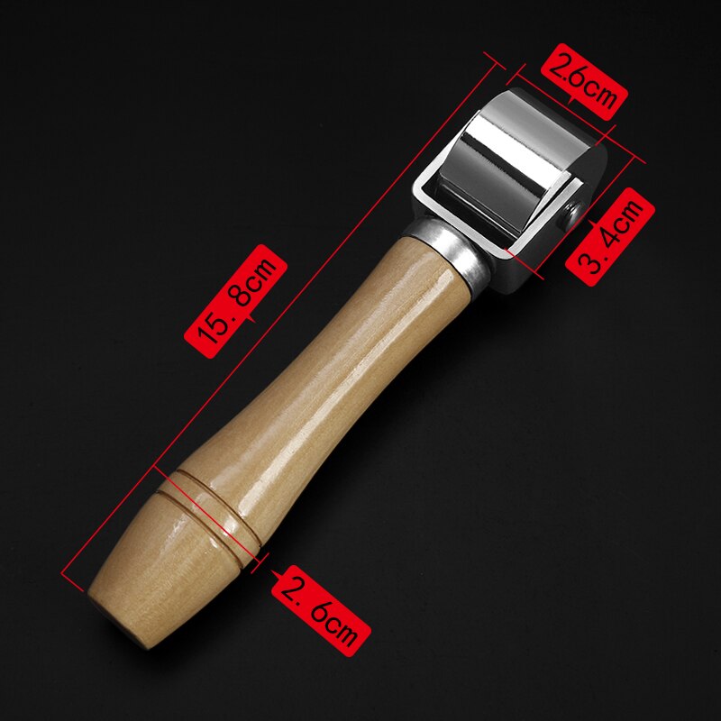 WUTA-Rodillo de prensa para bordes de cuero, herramienta de laminación de pegamento artesanal de 26/60mm, Creaser y alisar Bordes de cuero, rodillo de hierro de acero artesanal hecho a mano: Length 26mm