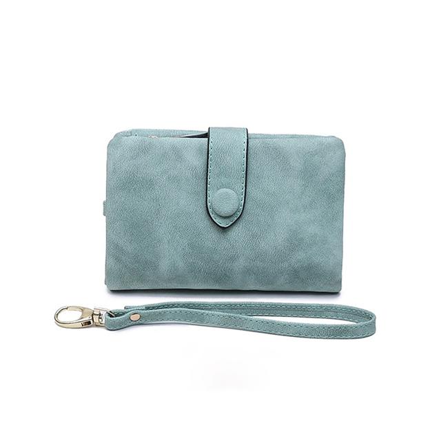 Portafoglio donna porta carte di lusso in pelle pochette portafogli Casual da donna tasca con cerniera Hasp portafoglio da donna borsa da donna: LightGreen