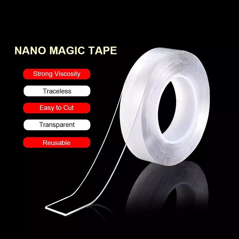 Transparante Non-marking Nano Dubbelzijdige Tape 10,000 Keer Wassen, Sterke Absorptie, Super Waterdicht Sticker