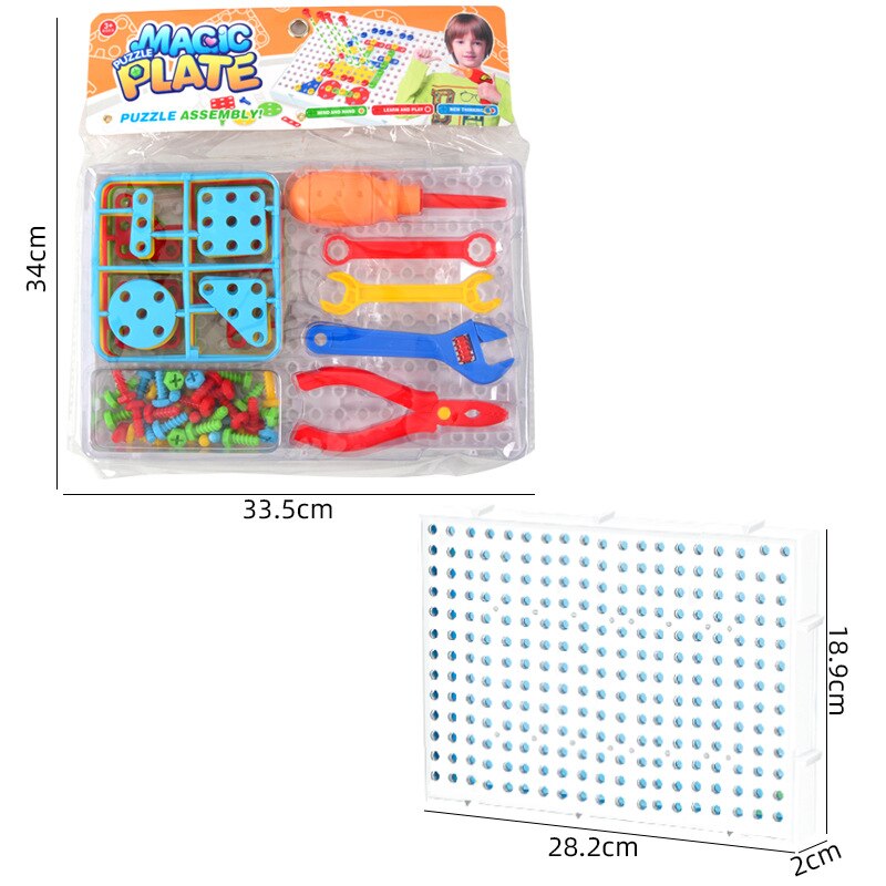 freundlicher Schraube murmeln Rätsel Spielzeug vorgeben abspielen Werkzeug Bohrer Demontage Montage freundlicher Bohrer 3D Puzzle Spielzeug Für Jungen Pädagogisches Spielzeug