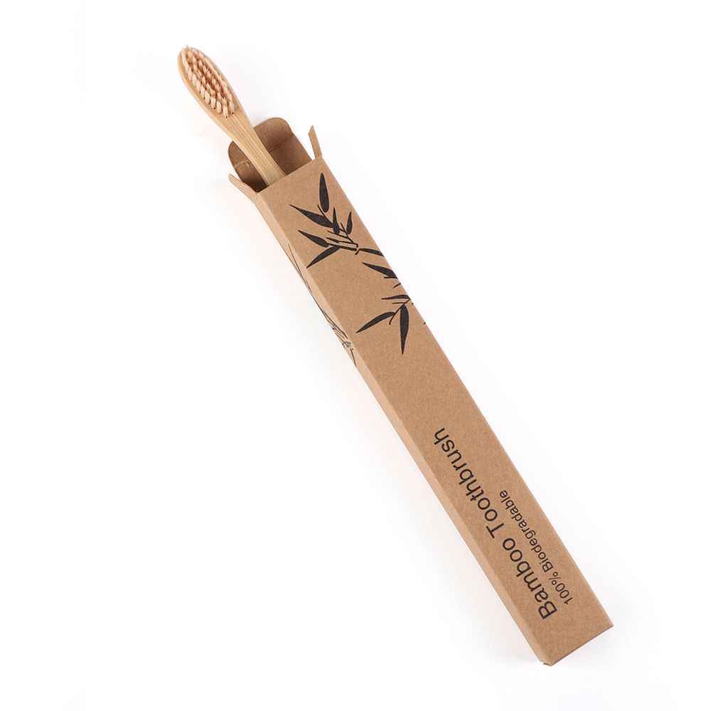 Adult Bamboo Toothbrush Soft Fibre Hair Wooden Teeth Brush Rainbow Multi-colors Eco-Friendly Oral Care Bamboo Products