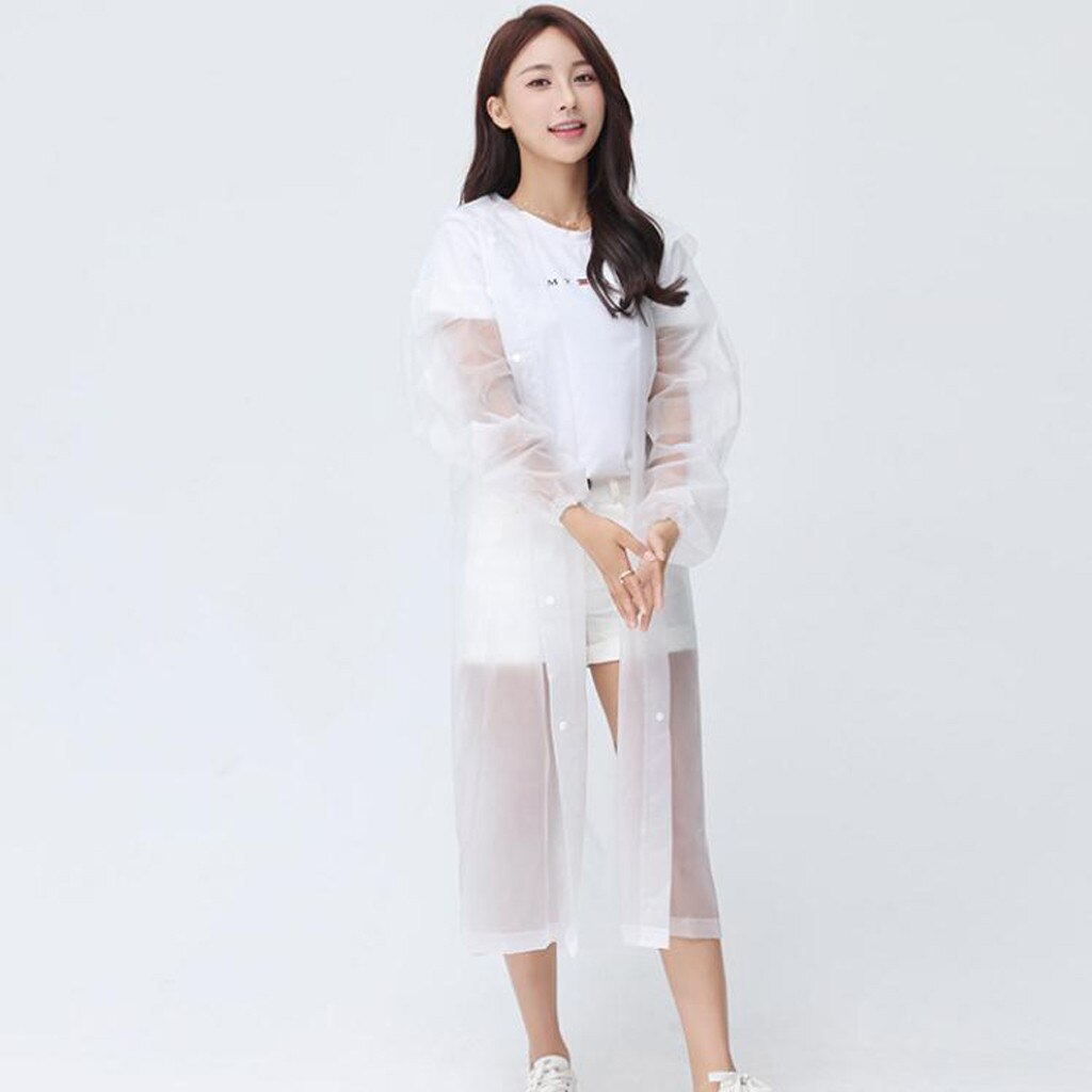 Unisex Impermeabile Corsa Esterna Impermeabile Adulto di Spessore Trasparente Impermeabile Poncho Impermeabile Con Cappuccio Cappotto di Pioggia Capa de chuva W5