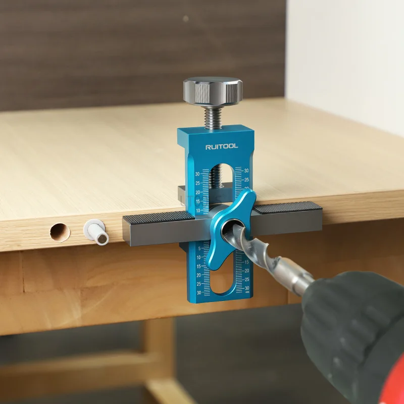 Cabinet Door Mounting Jig Quick Positioning Hole Opening Tool Adjustable Aluminum Alloy Cabinet Portable Cabinet Mount Locator