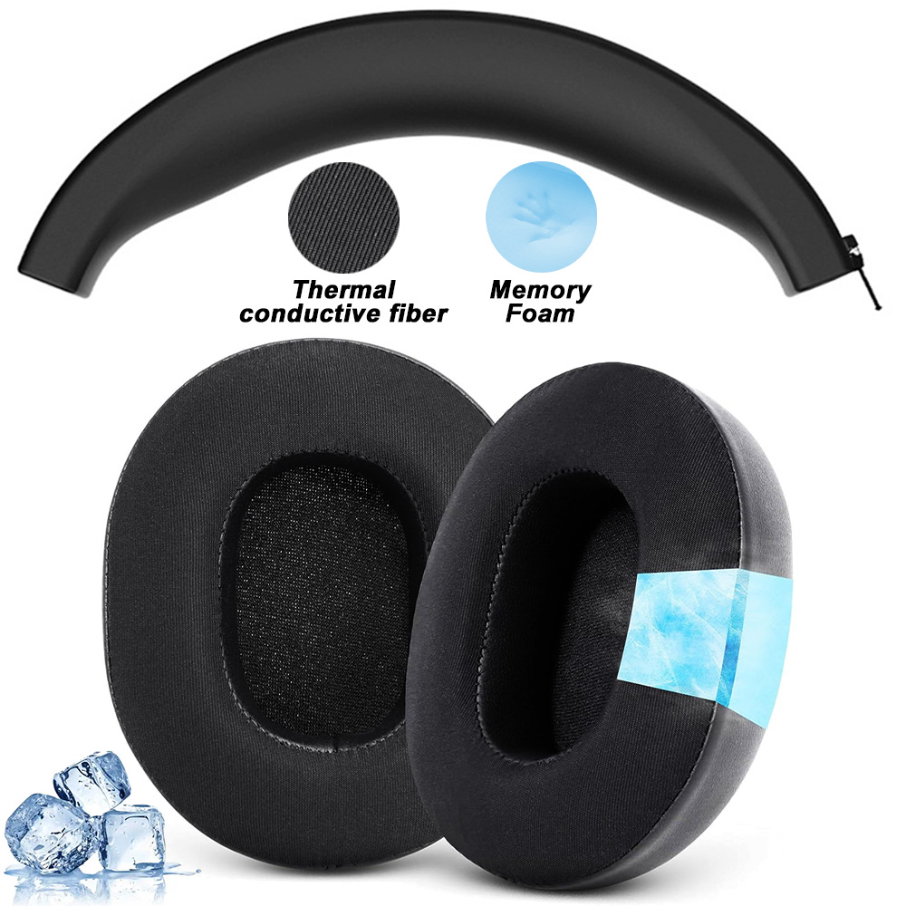 Reemplazo para SOUNDPEATS A6, almohadillas inalámbricas para diadema, almohadillas para auriculares, orejeras de proteína: Narranja oscuro