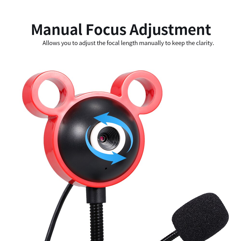 5MP 480P High-Definition Webcam 30fps Web Camera Noise-reduction Microphone HD Laptop Computer Camera USB Plug & Play