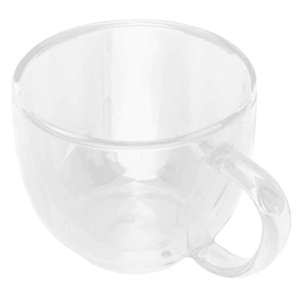 Double Wall Glass Espresso Cup Mugs & Handle 200ml BPA-Free Cappuccino Mugs