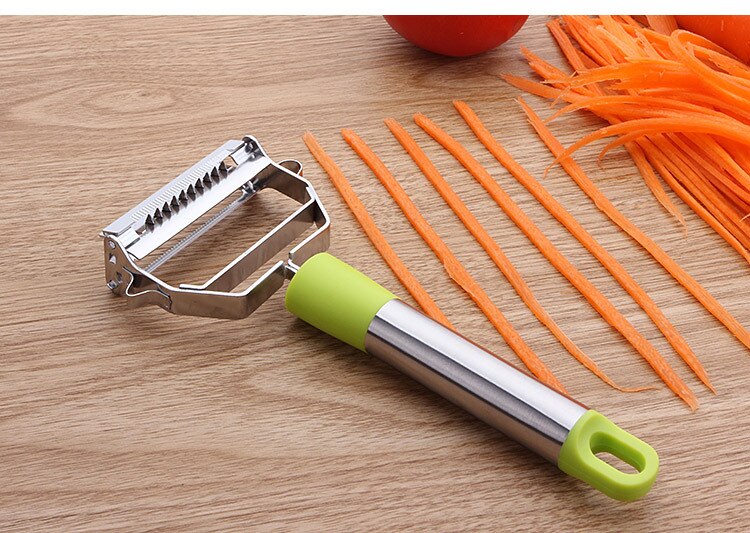 1 PC multifunción de acero inoxidable Julienne pelador de verduras doble rallador de cepillado accesorios de cocina herramienta de cocina KX 250